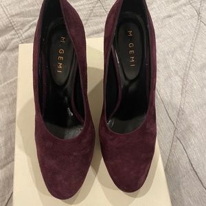 Italian Burgundy Suede Pumps